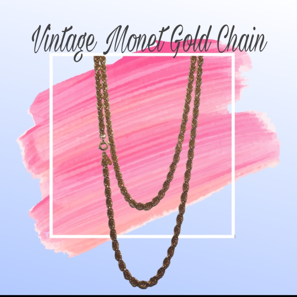 Vintage Monet Gold Tone Chain